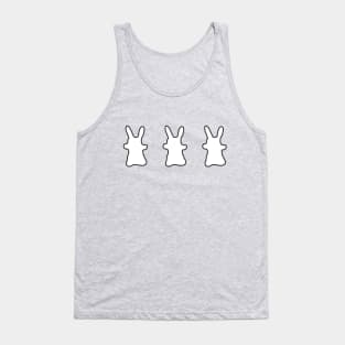 Three Bunny Rabbits black and white characters Tank Top